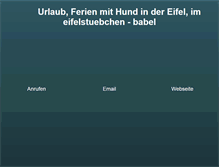 Tablet Screenshot of eifelstuebchen-babel.de